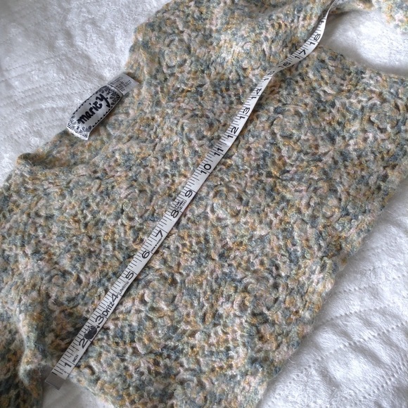 Y2K MARIE Y MULTICOLOR MOHAIR CROPPED SWEATER, L JR - Picture 5 of 7